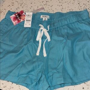 Roxy Blue Athletic Shorts Quick-Drying Elastic Waist